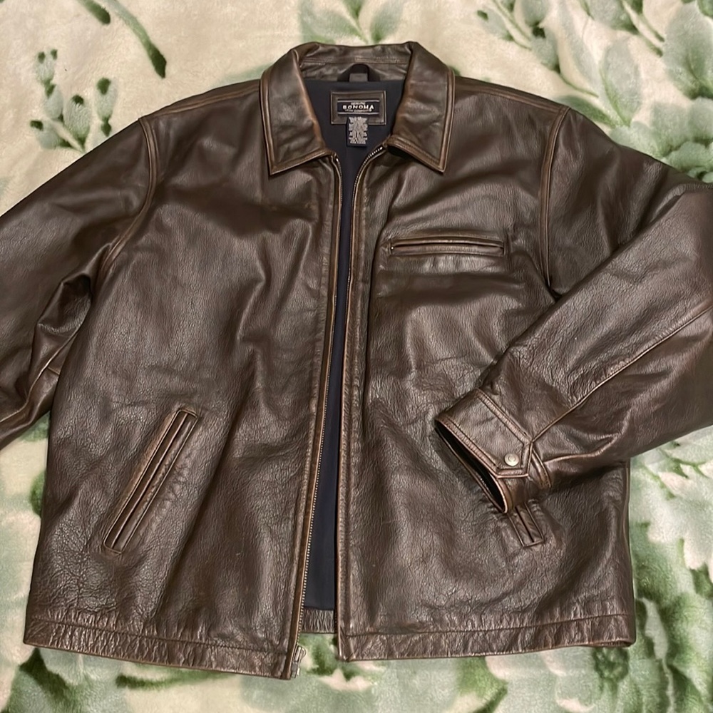 Beautiful leather jacket from Sonoma